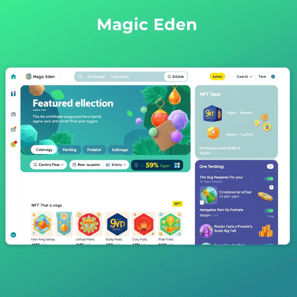 Интерфейс Magic Eden - ведущего NFT маркетплейса на Solana Интерфейс Magic Eden - ведущего NFT маркетплейса на Solana